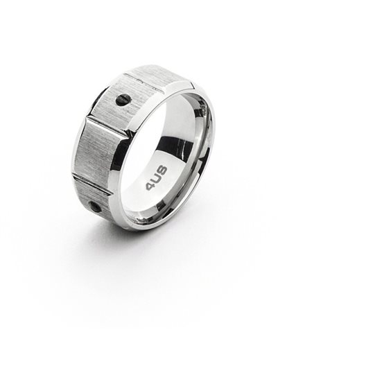 Anello 4US: Cesare Paciotti Uomo in Acciaio 4UAN4554 - 4UAN4554